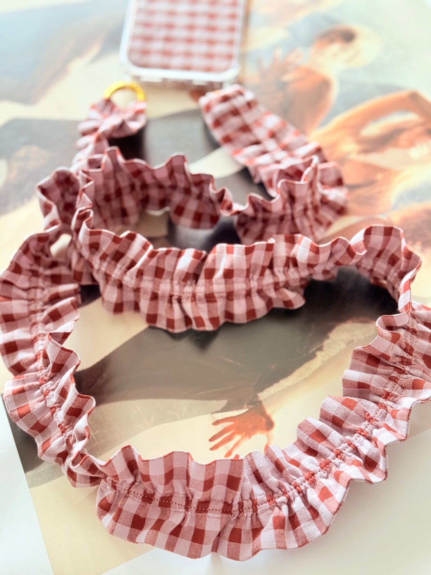 Conjunto Cuelga Movil Rizado Vichy Madera