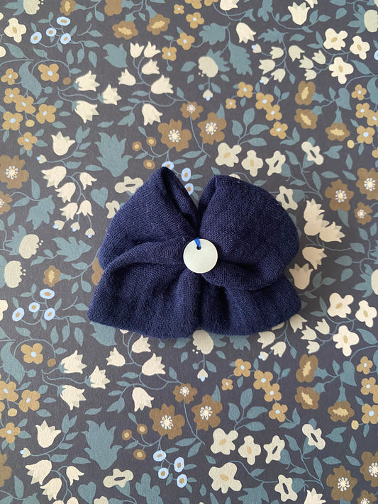 Nacre Bambula Navy Blue Bow