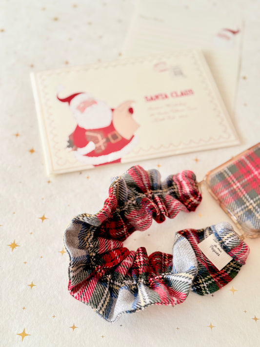 Conjunto Cuelga Movil Rizado Corto Tartan Gris