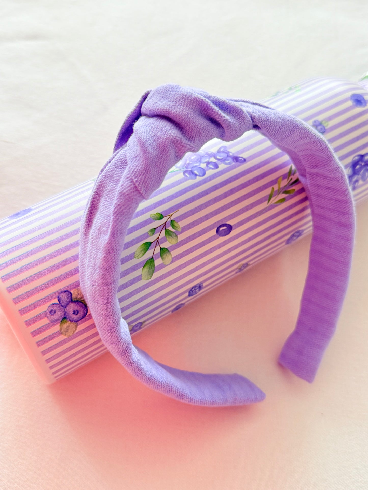 Diadema Nudo Bambula Malva