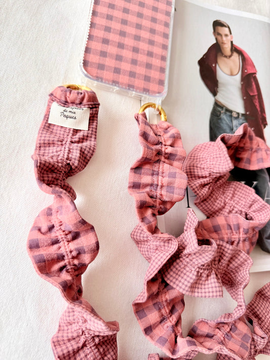 Conjunto Cuelga Movil Vichy Rosado