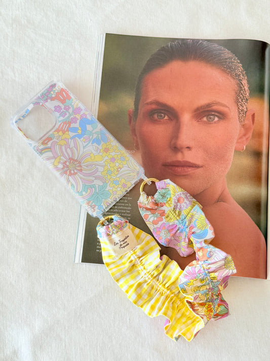 Conjunto Cuelga Movil Rizado Corto Liberty Rainbow y Vichy