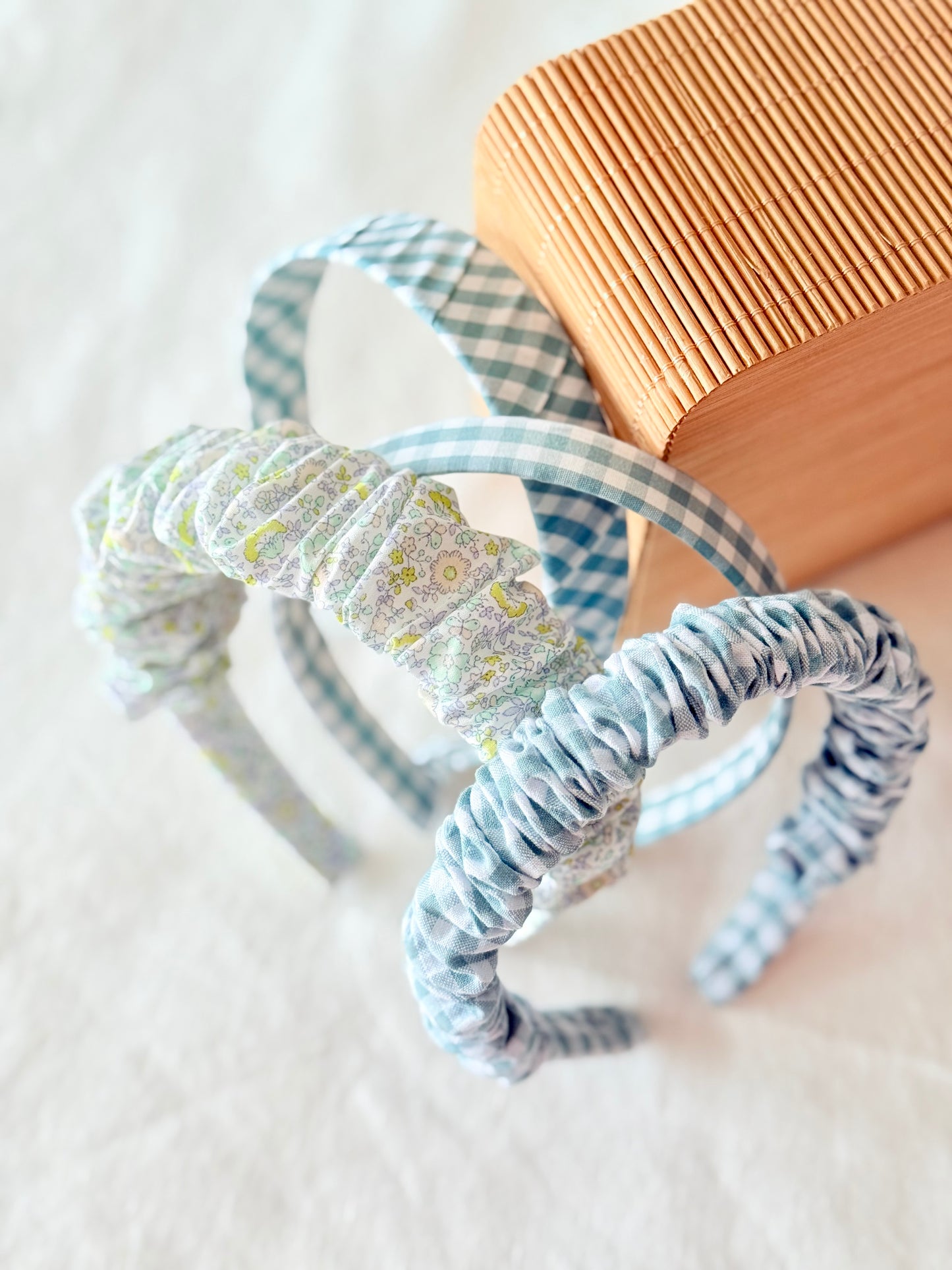 Diadema Scrunchie Vichy Verde Lago