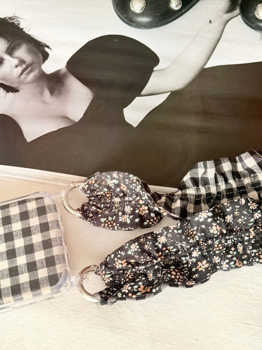 Conjunto Cuelga Movil Rizado Cairo y Vichy Negro