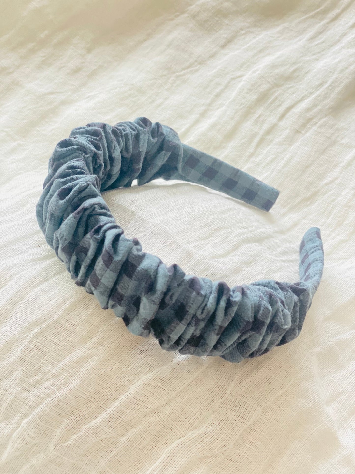 Diadema Scrunchie Vichy Gris Antracita