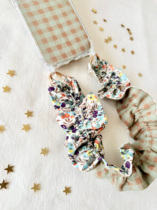 Conjunto Cuelga Movil Rizado Corto Liberty Oliva y Vichy