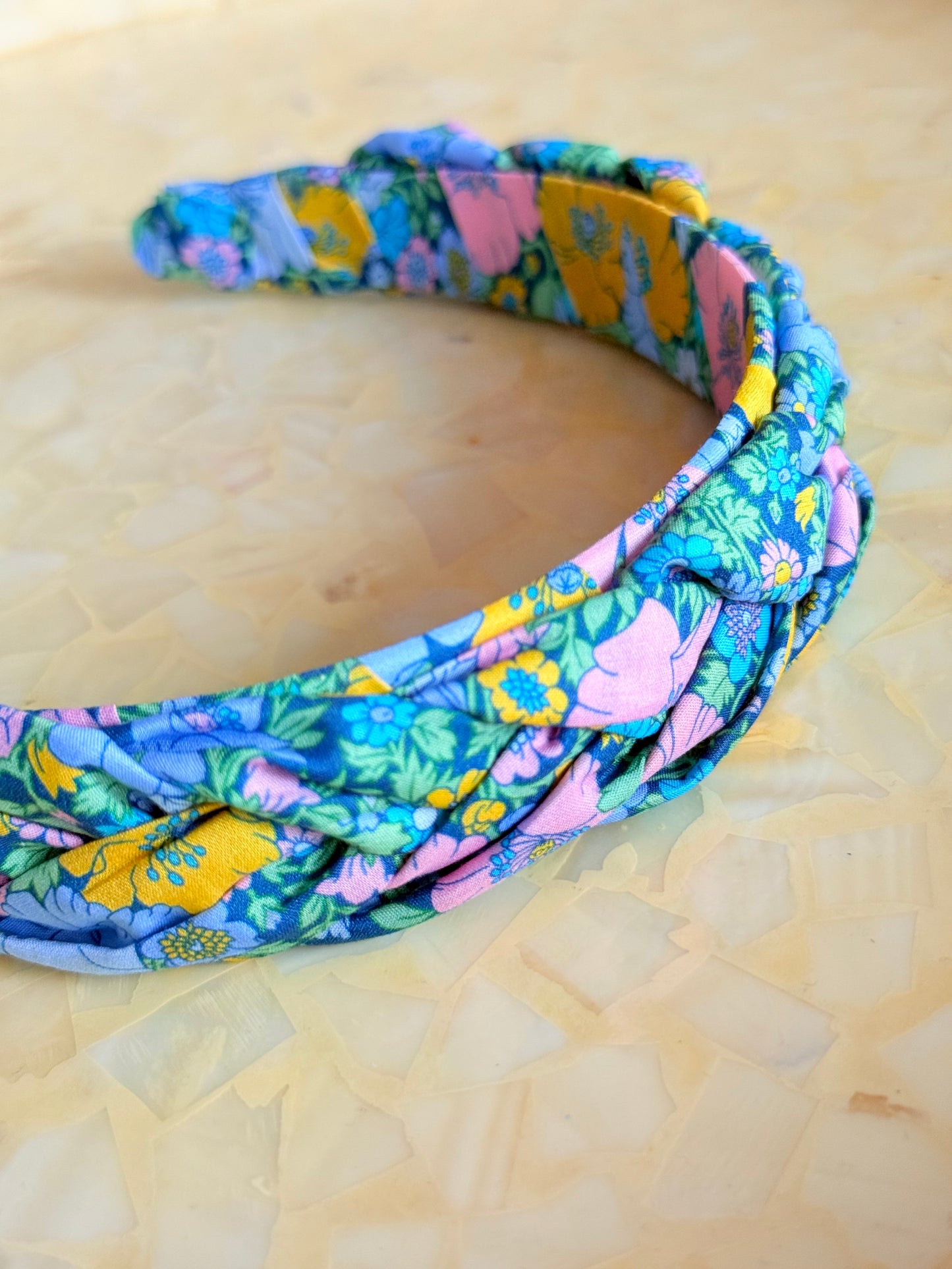Diadema Trenza Liberty Toscana Azul
