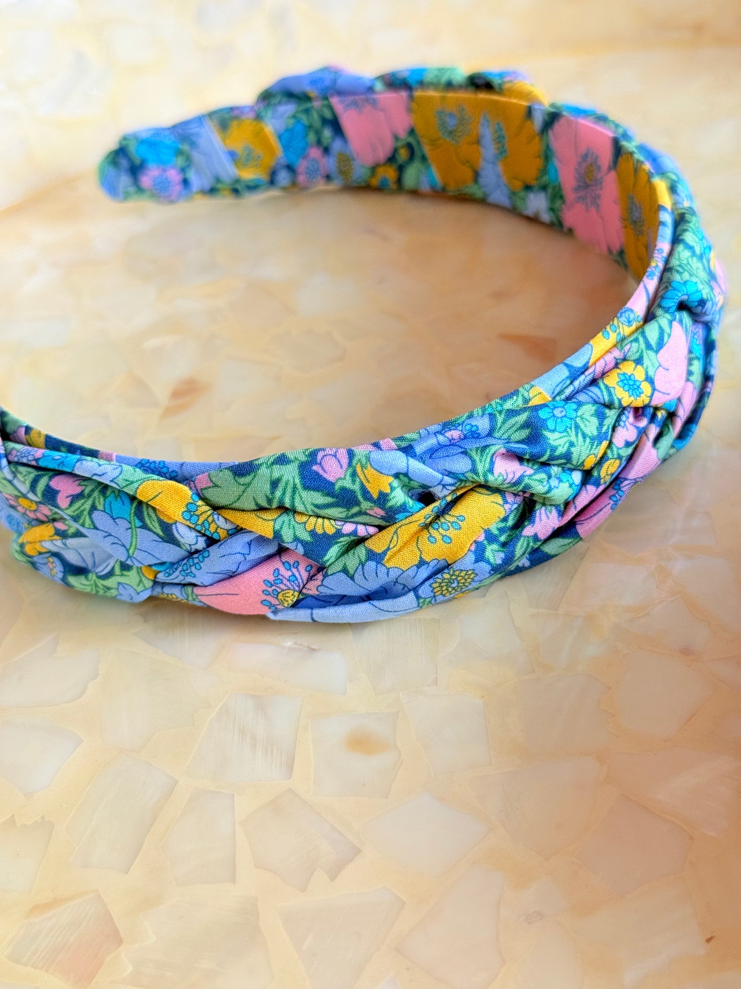 Diadema Trenza Liberty Toscana Azul