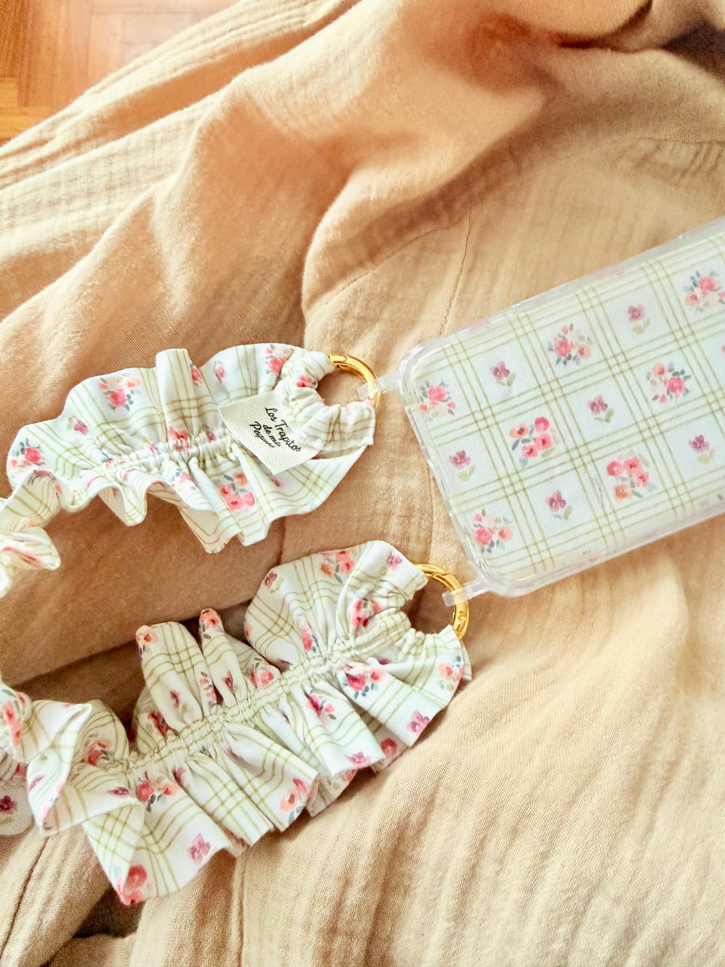 Conjunto Cuelga Móvil Rizado Vichy y Flores