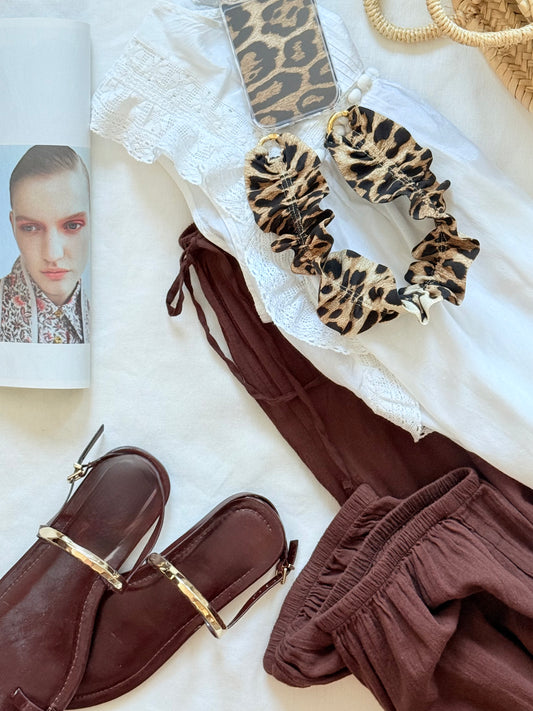 Conjunto Cuelga Movil Rizado Corto Leopardo