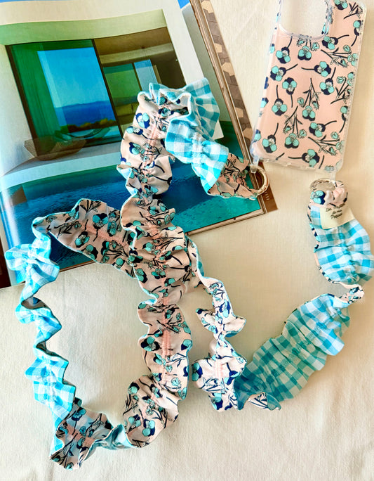 Conjunto Cuelga Movil Rizado Liberty Amapolas y Vichy