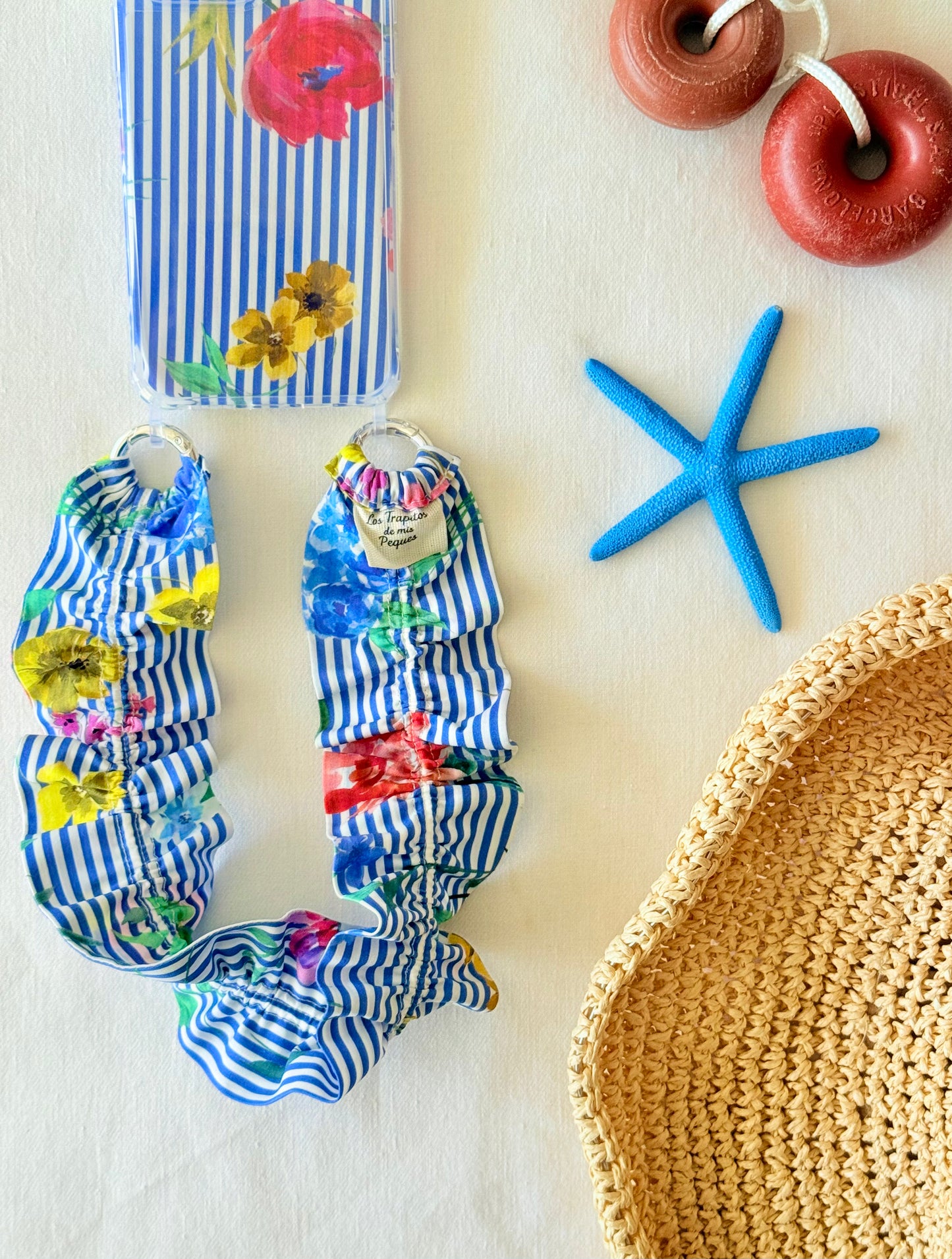 Conjunto Cuelga Movil Rizado Rayas y Flores