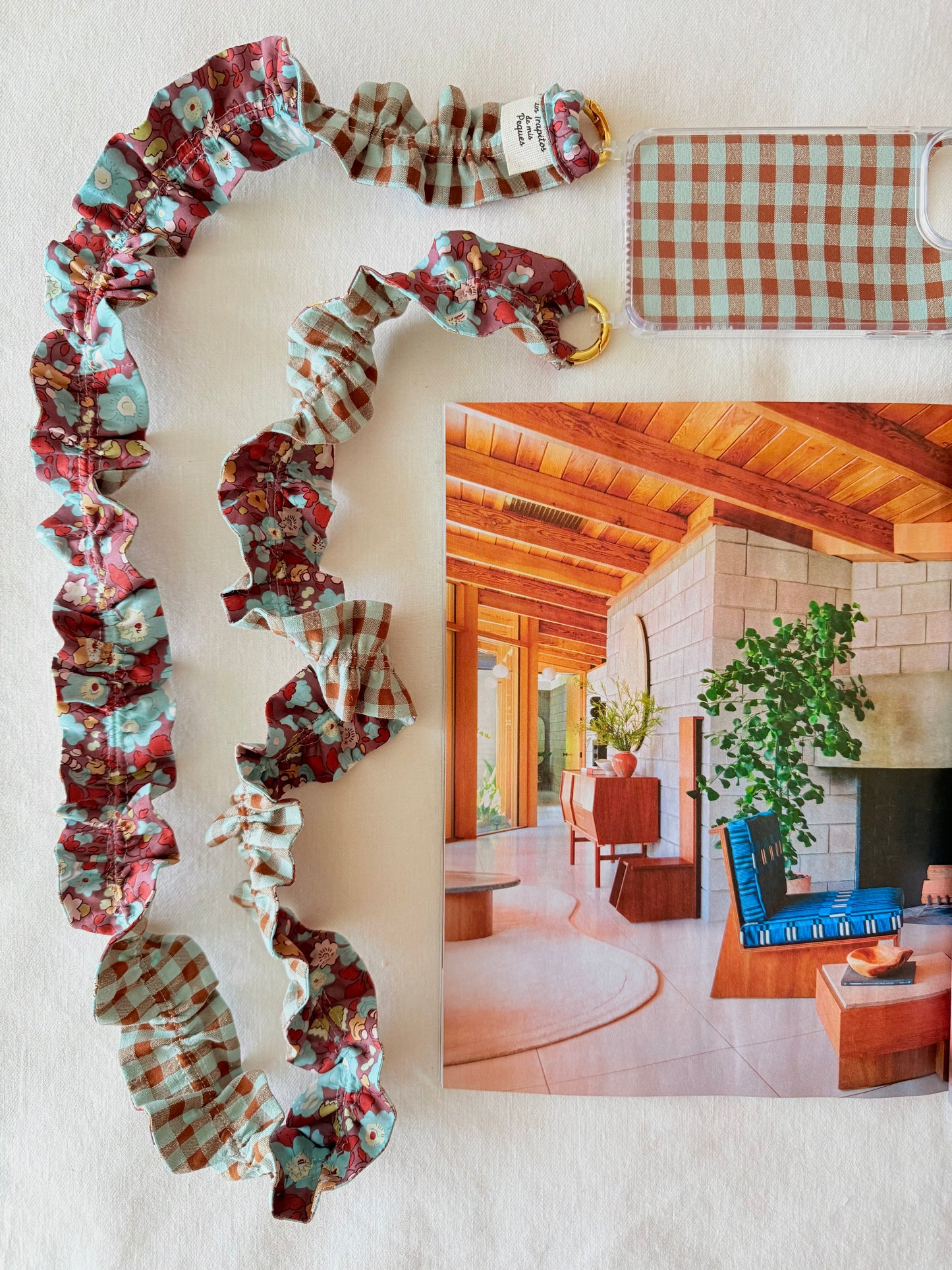 Conjunto Cuelga Movil Rizado Liberty Giverny y Vichy