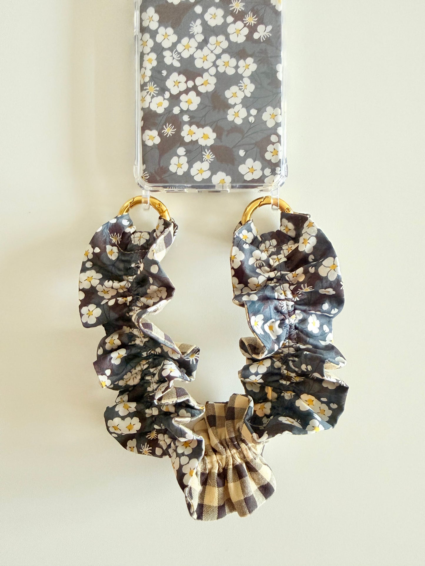 Conjunto Cuelga Móvil Corto Rizado Liberty Leicester y Vichy