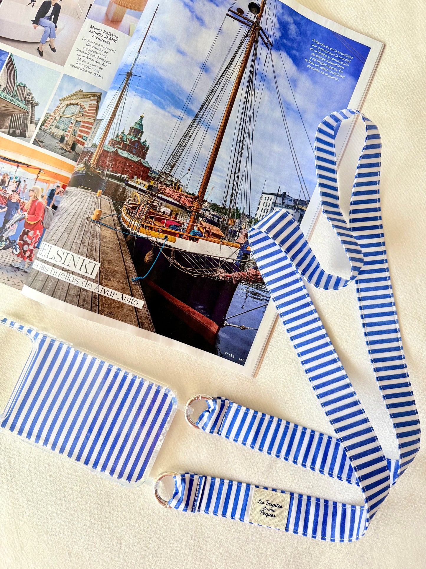 Conjunto Cuelga Móvil Rayas Azul