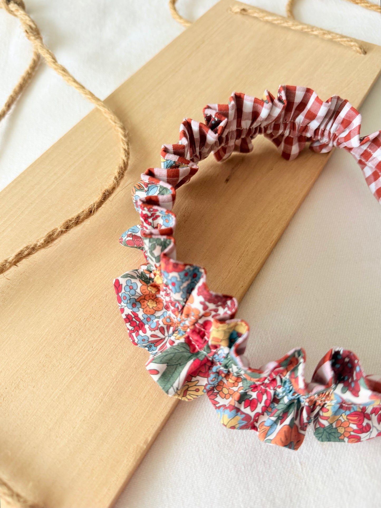 Diadema Scrunchie Liberty Bloom y Vichy