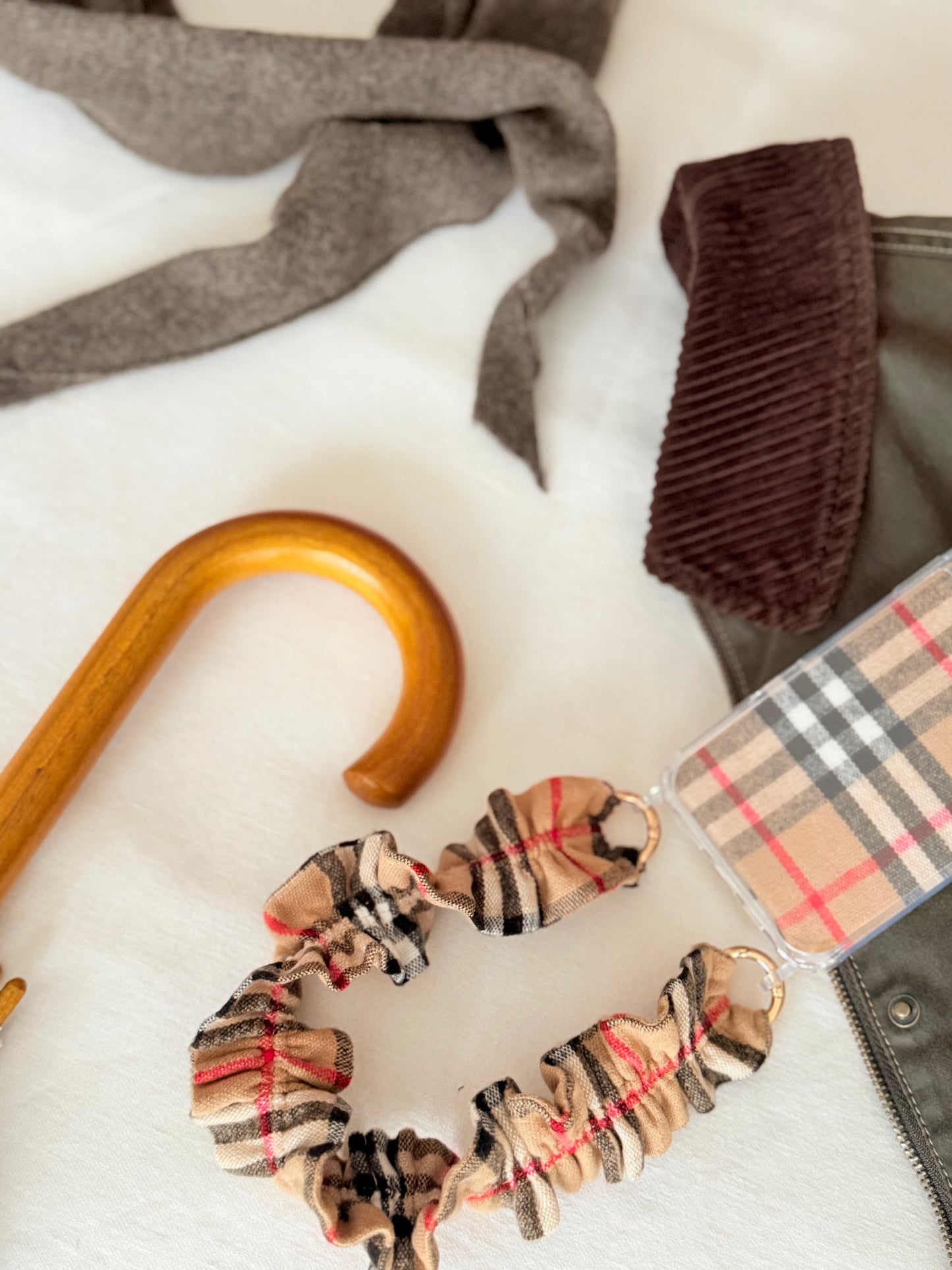 Conjunto Cuelga Movil Rizado Corto Tartán Telby