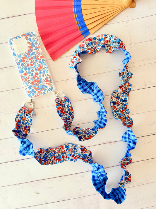 Conjunto Cuelga Movil Rizado Liberty Peach y Vichy