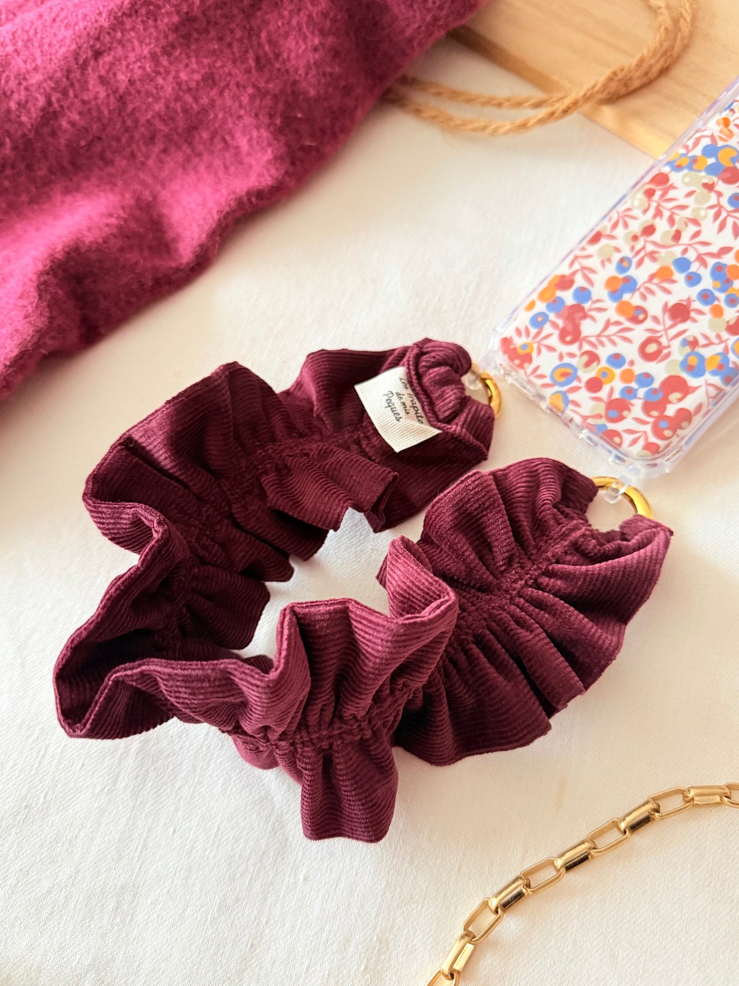 Conjunto Cuelga Movil Rizado Corto Micropana Burdeos y Liberty