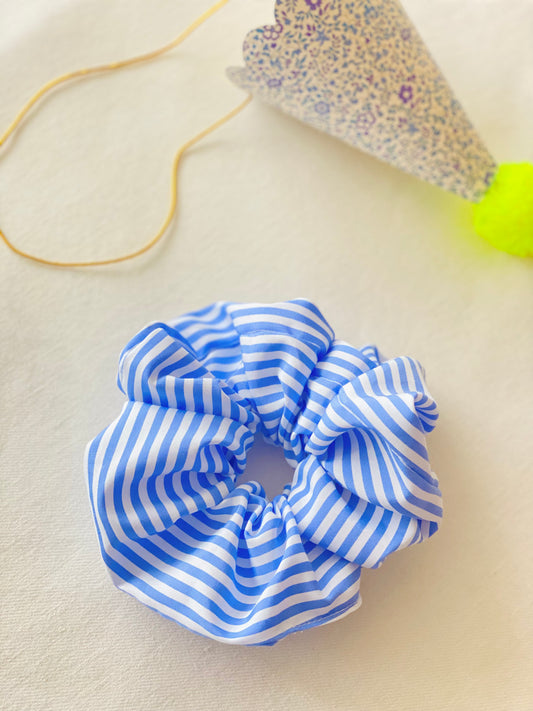 Scrunchie Rayas Azul