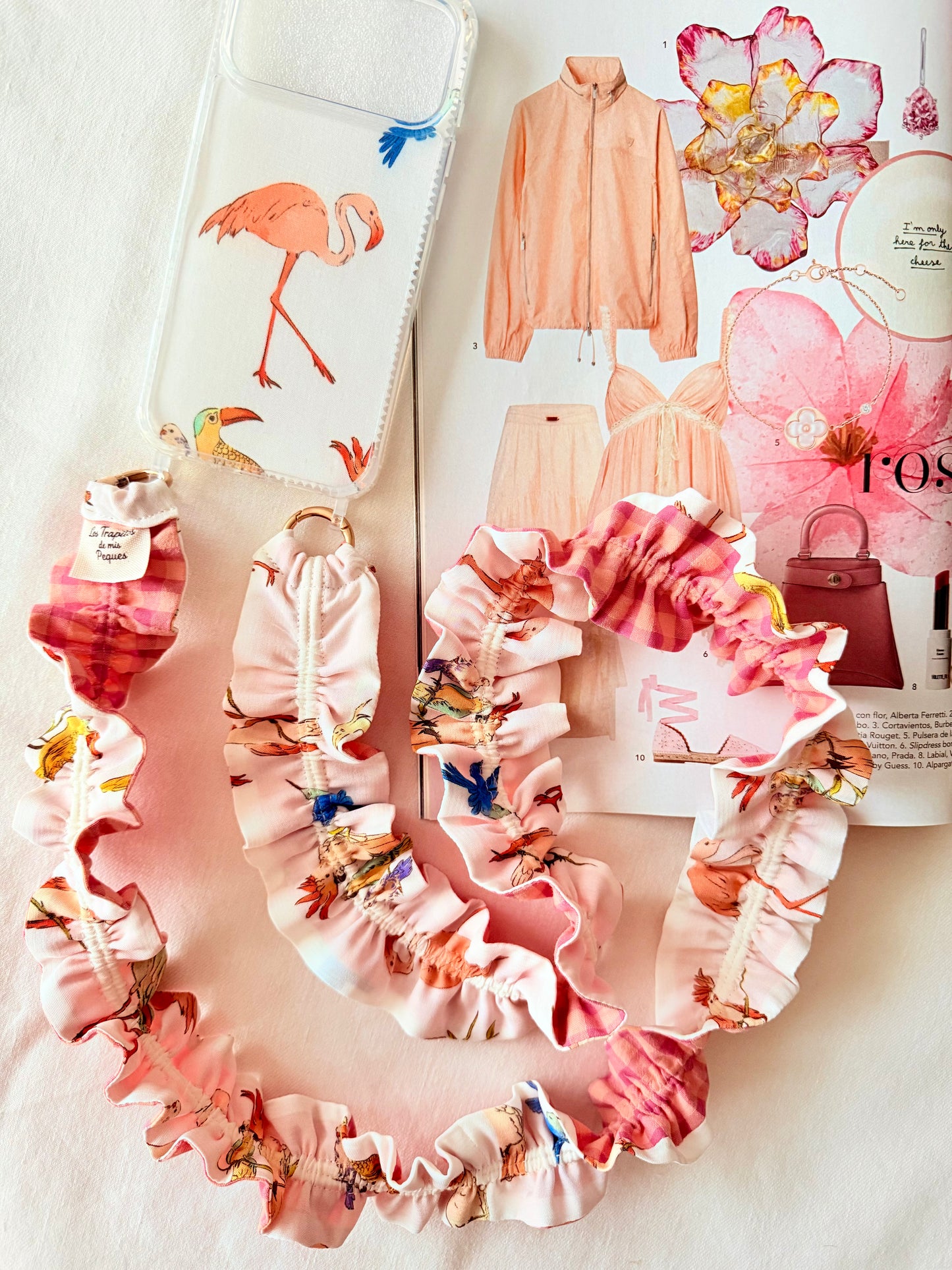 Conjunto Cuelga Móvil Flamencos y Vichy