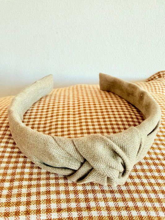 Diadema Nudo Lino Arena