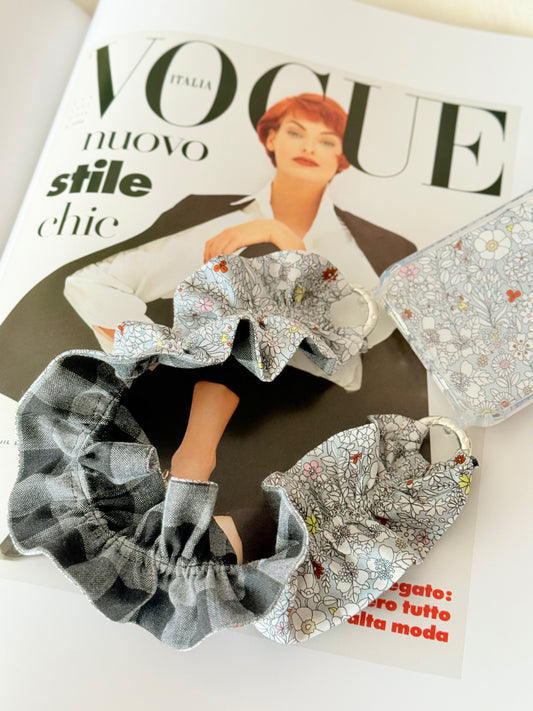 Conjunto Cuelga Movil Rizado Corto Liberty Grey y Vichy