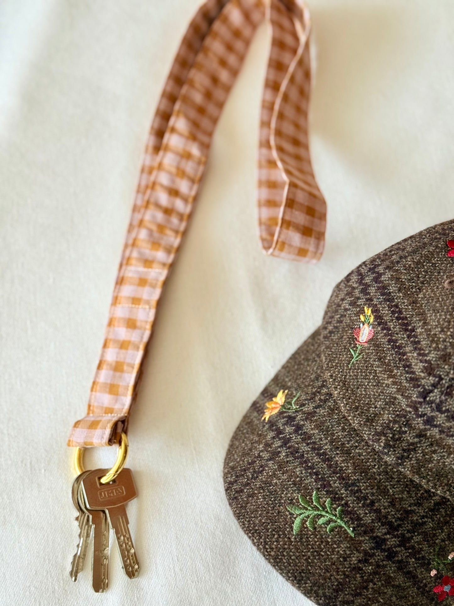 Cuelga Llaves / Landyards Vichy Caramelo