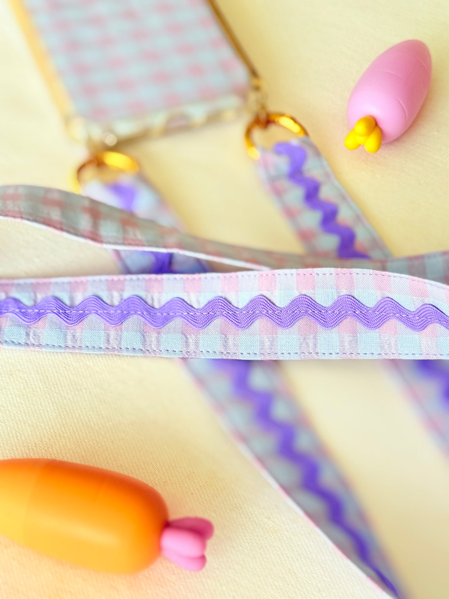 Conjunto Cuelga Movil Vichy Seersucker Violeta