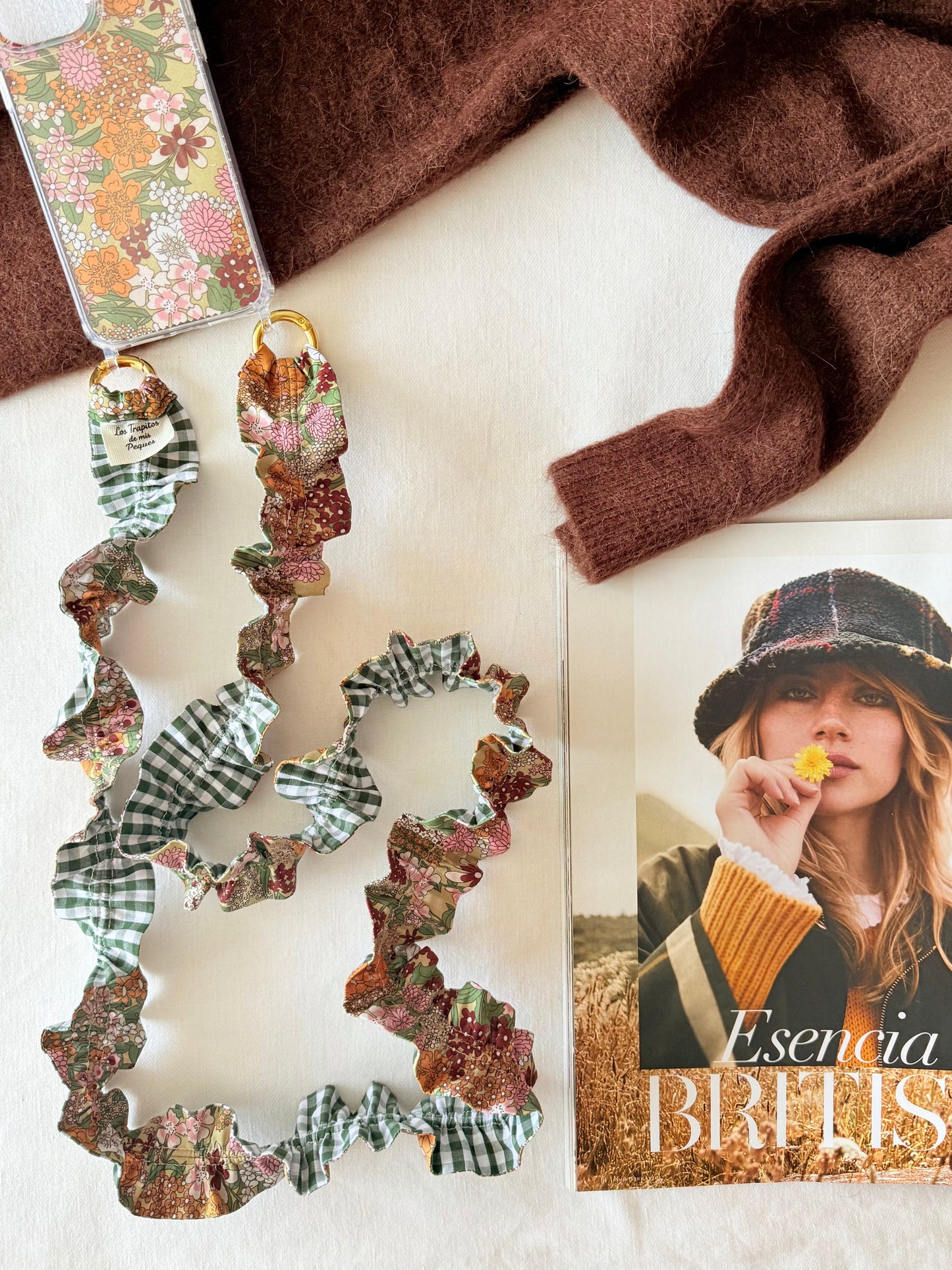 Conjunto Cuelga Movil Rizado Liberty Kynance y Vichy Verde