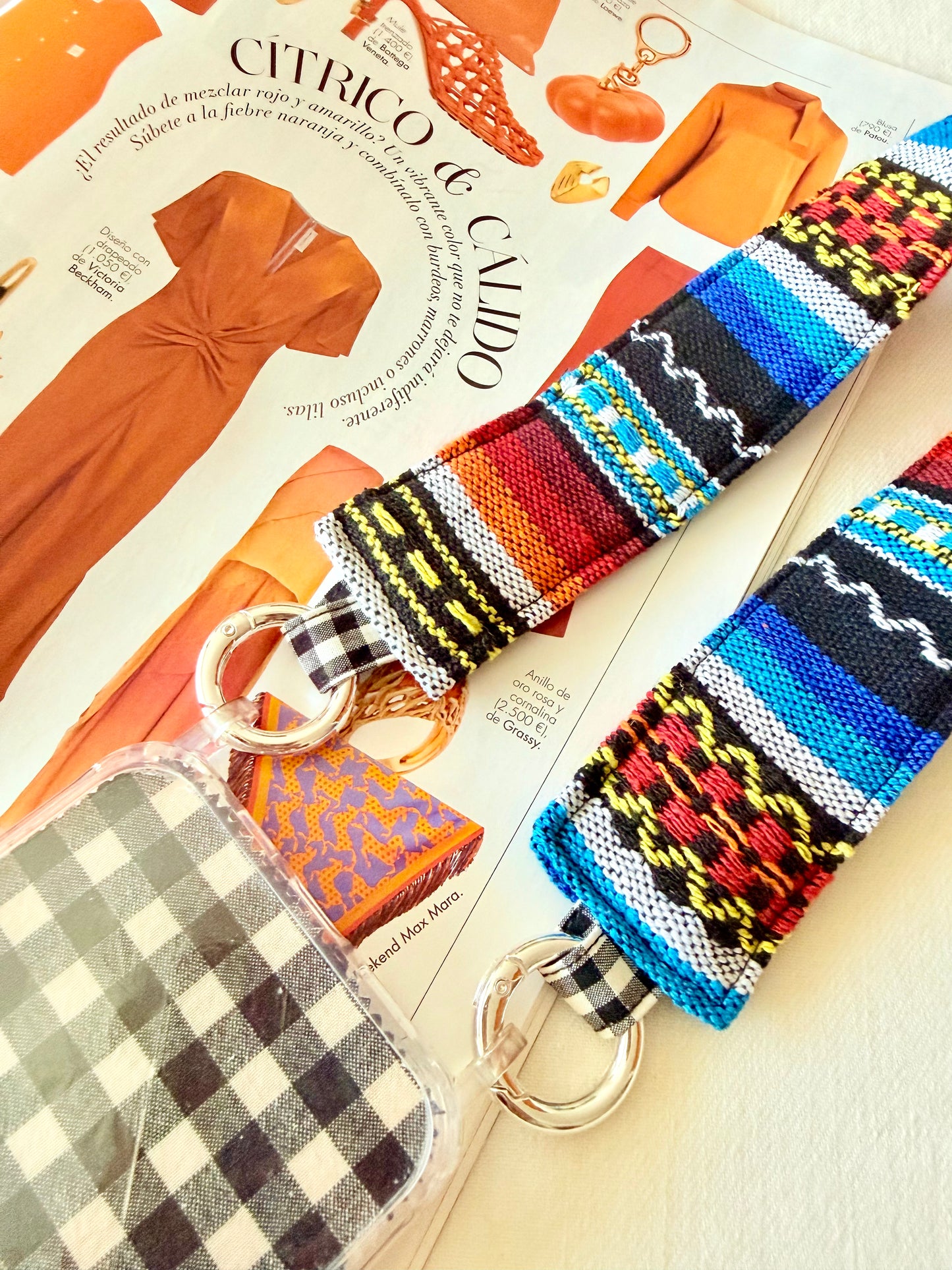 Conjunto Cuelga Movil Peru (Funda Vichy Negro)