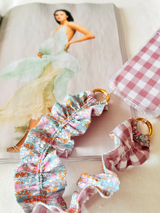 Conjunto Cuelga Movil Rizado Liberty Boston y Vichy