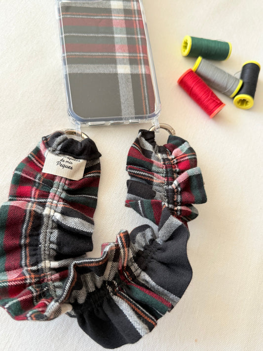 Conjunto Cuelga Movil Rizado Corto Tartan Escocia
