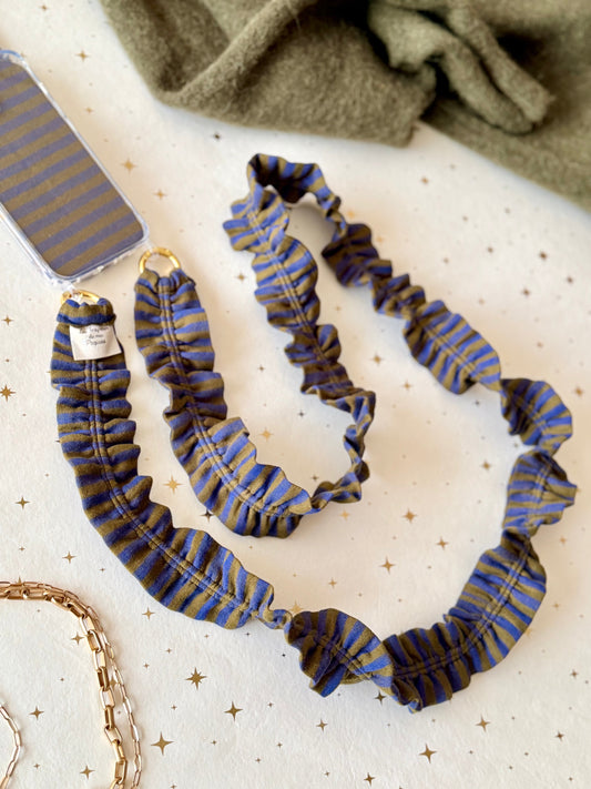 Conjunto Cuelga Móvil Rayas Marino y Verde