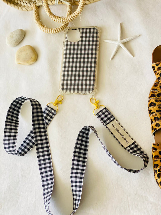 Conjunto Cuelga Movil Vichy Negro