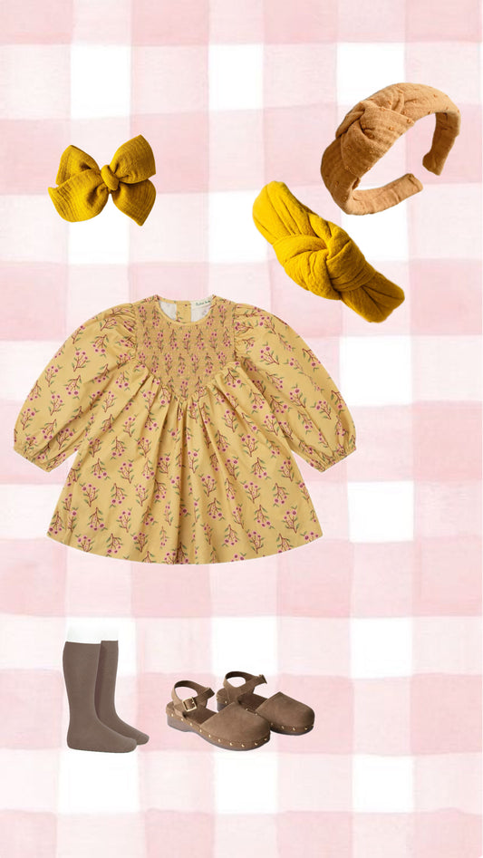 Diadema Nudo Bambula Mostaza