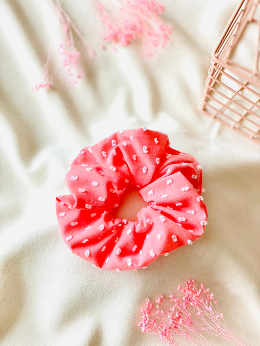 Scrunchie Plumeti Rosa