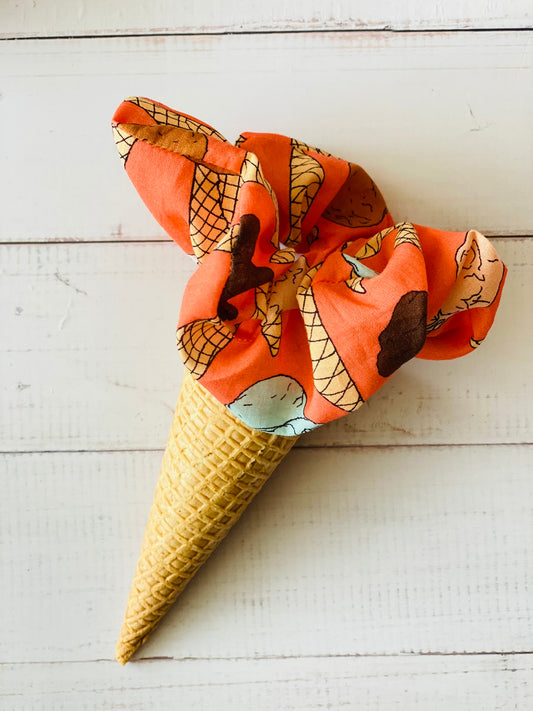 Scrunchie Helados Naranja