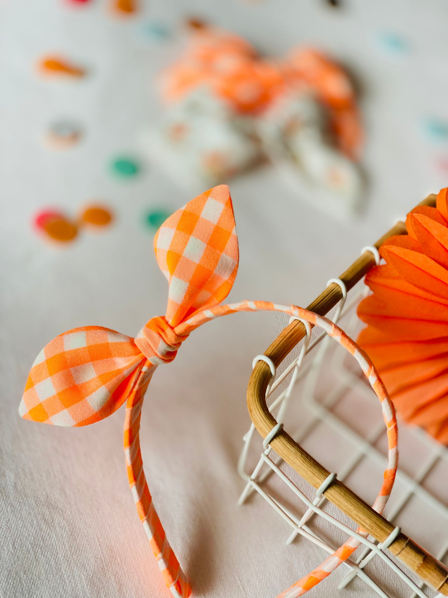 Diadema Orejitas Vichy Flúor Naranja